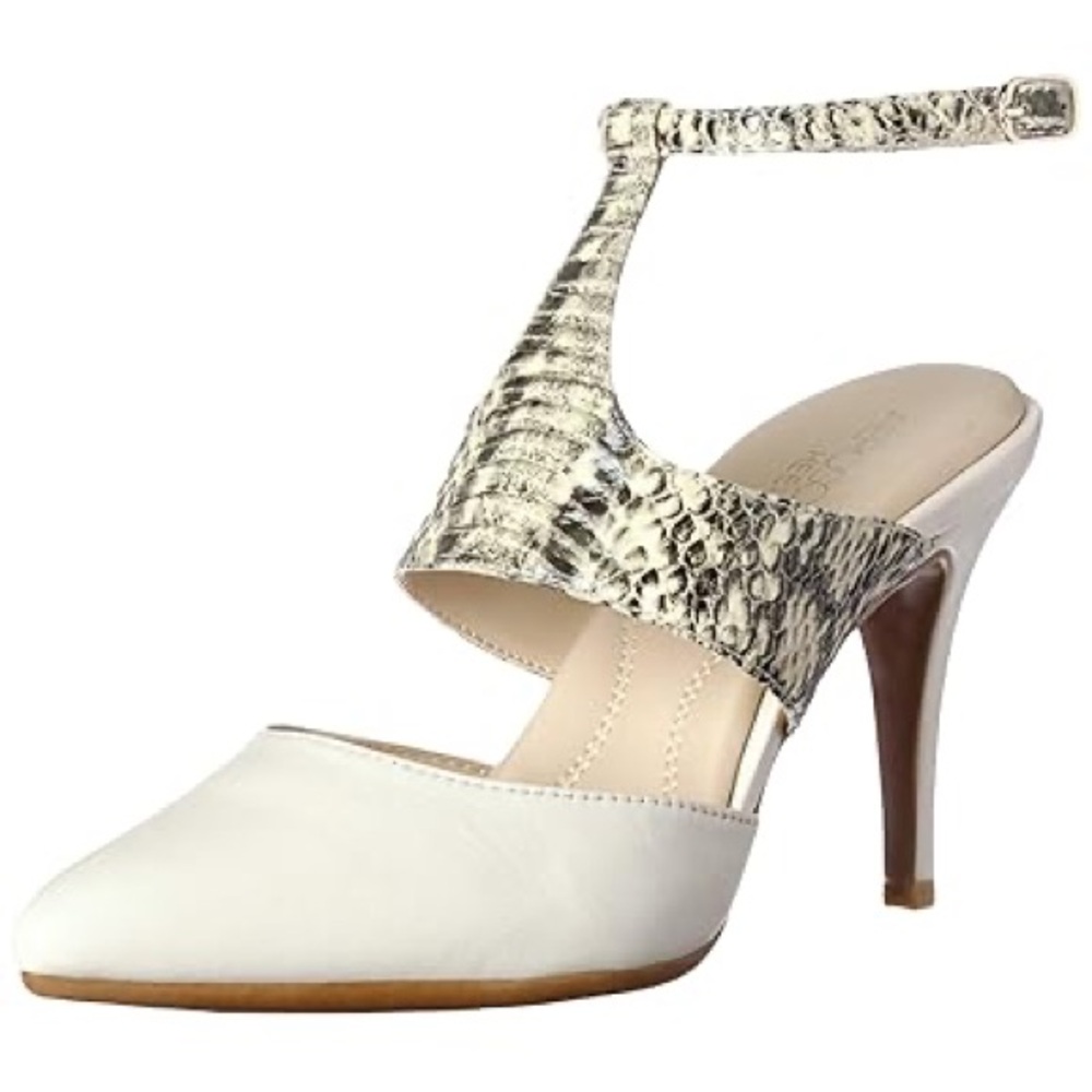 Elegant Cream and Snake Print Heels *NEW IN BOX